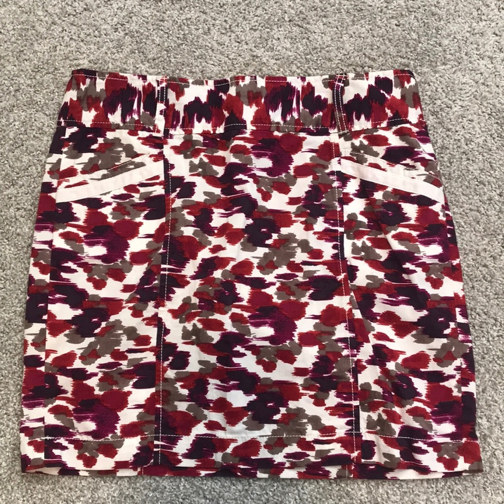 LOFT watercolor mini skirt